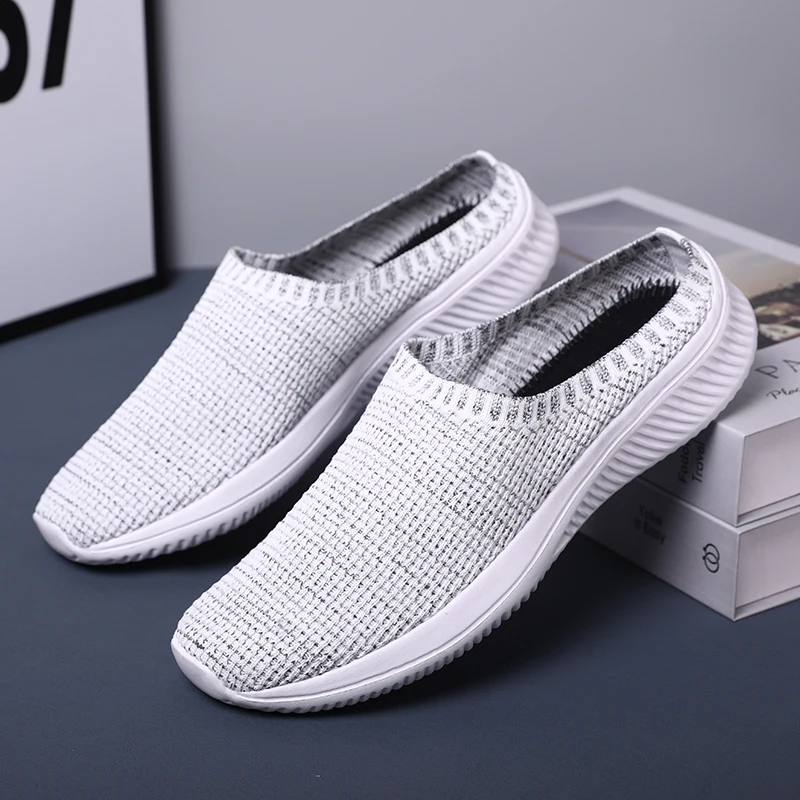 Sommer Mesh Männer Freizeit schuhe atmungsaktive halbe Slipper Mode Outdoor Indoor Hausschuhe Frauen Wohnungen bequeme Paar Turnschuhe