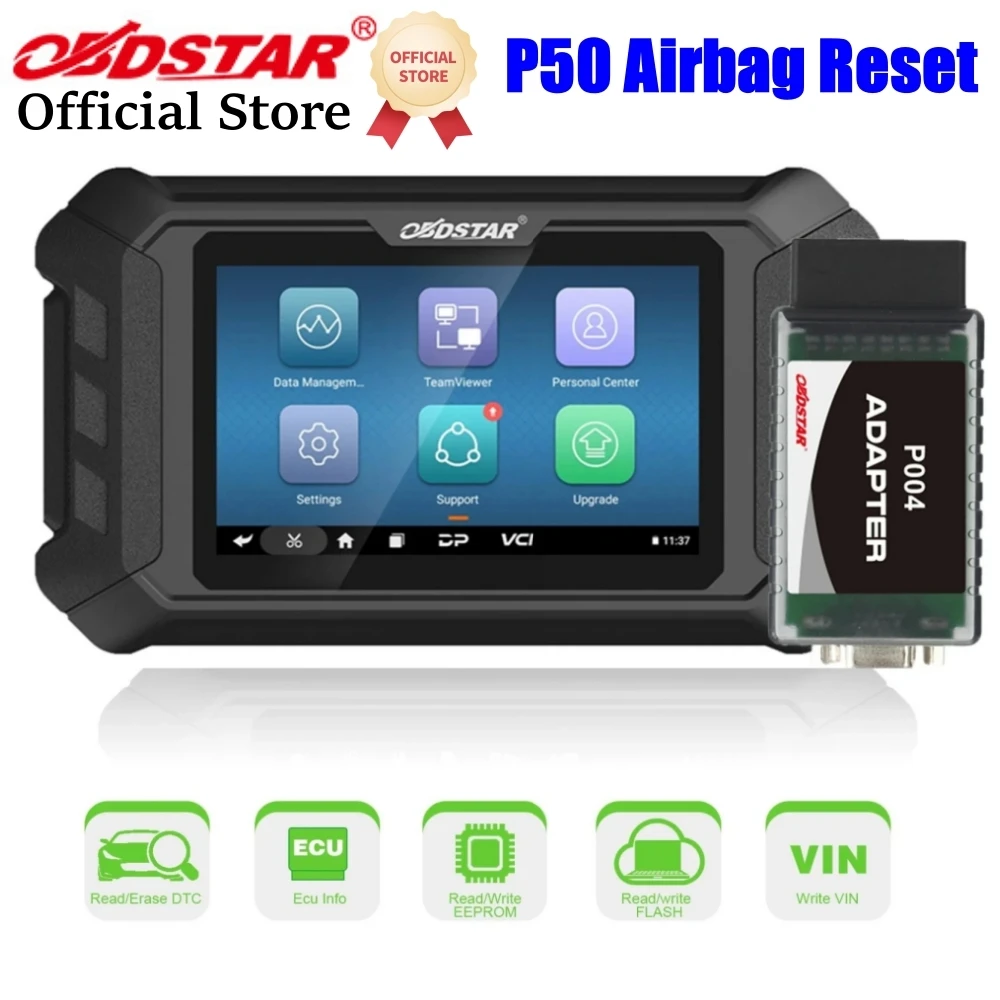 Airbag Reset Equipment OBDSTAR P50 Intelligent Covers 91 Brands 12200+ECU Part No.with P004