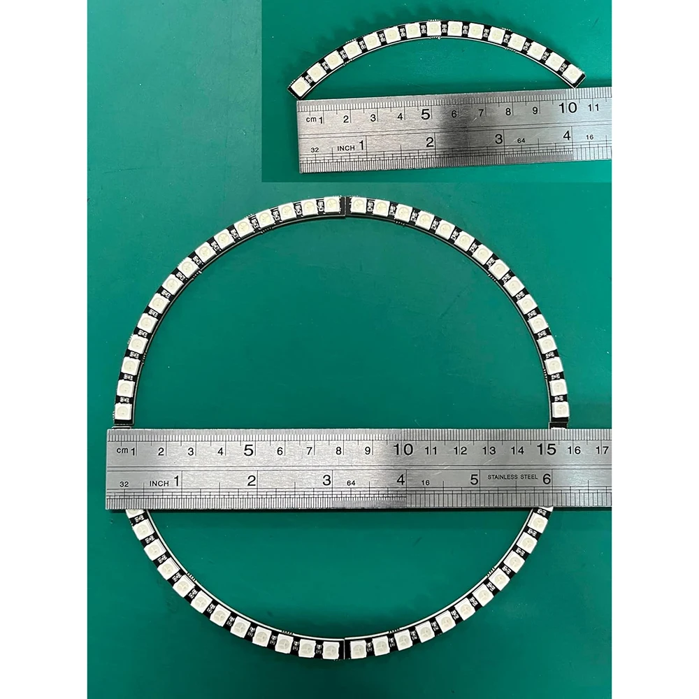 60 비트 RGB LED 링 60 X WS2812 WS2812B 5050 Arduino RPI용 통합 드라이버 SK6812가 있는 링 램프 조명