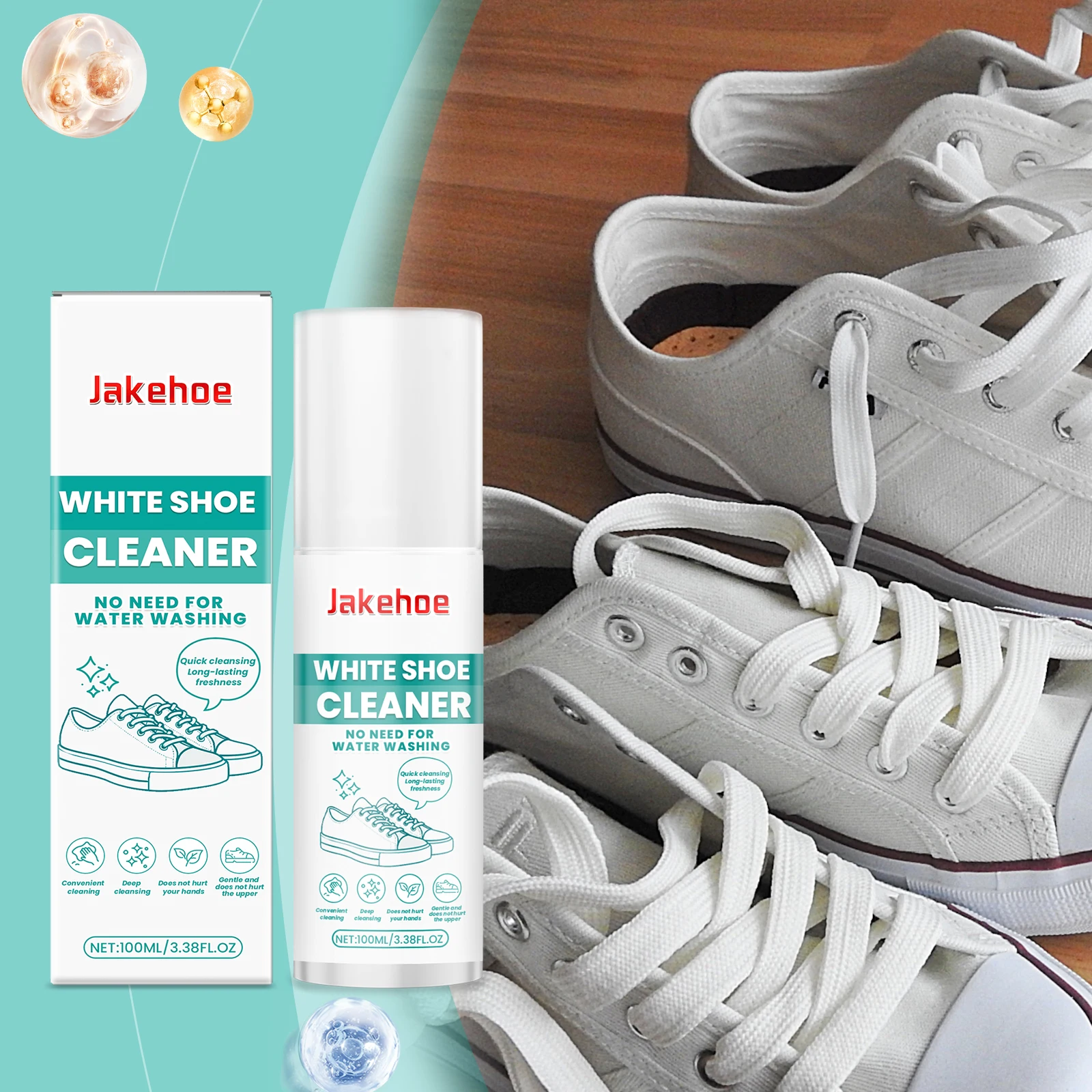 100ml Shoe Whitening Cleanser White Sneakers Wash Agent Shoes Dust