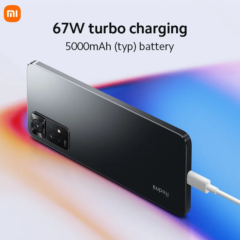NFC Smartphone Global Rom Xiaomi Redmi Note 11 Pro 8GB 128GB MTK Helio G96 Octa Core 108MP Camera 67W Charging 120Hz Display