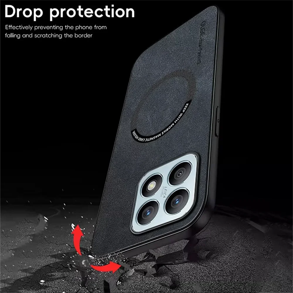 Magsafe Sheepskin Leather Phone Case For Xiaomi 15 14T 14 13T 13 12 11 Pro Ultra Magnetic Cover For Xiaomi 14 13T 14T Pro Cases 2