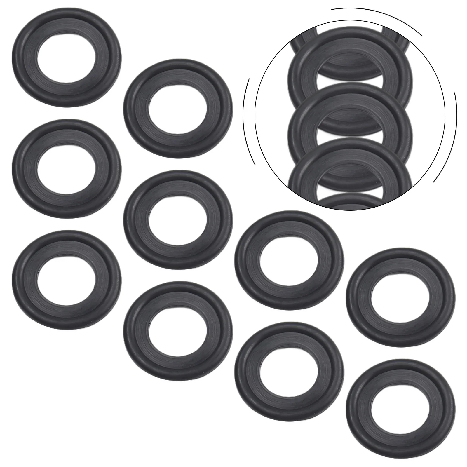 Universal Car Oil Pan Oil Drain Screws Rubber Gasket Sealing Ring Sealing Drain Plug Gasket Washer M-12 Accessories 10pcs