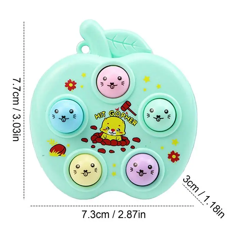 Mole Keychain Electronic Fidget Toy Mini Hamster Mole Keychain Lightweight Electronic Fidget Toy Classic Colorful For Adult And
