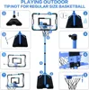 Adjustable Basketball Hoop for Toddlers, Indoor Outdoor Goal Toy with 3 Balls, Ages 3-8