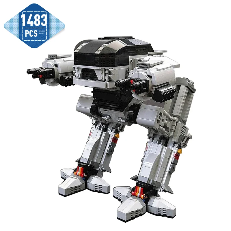 

MOC Mecha Robot UCS Scale ED-209 Building Block Movie action figure Assembly Model MOC-83742 Robot Brick Toy birthday Gift