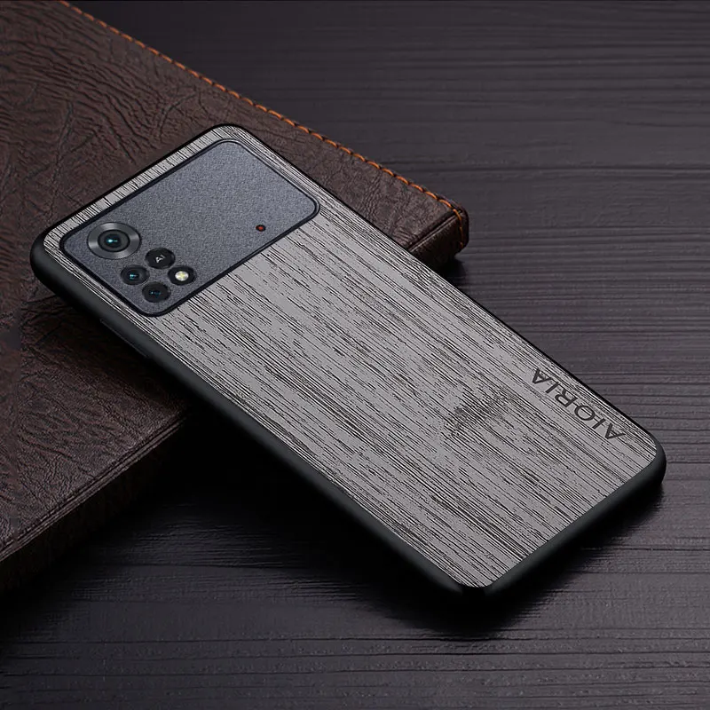 Luxury Bamboo Wood Pattern Leather Phone Case - Premium Stylish Cover