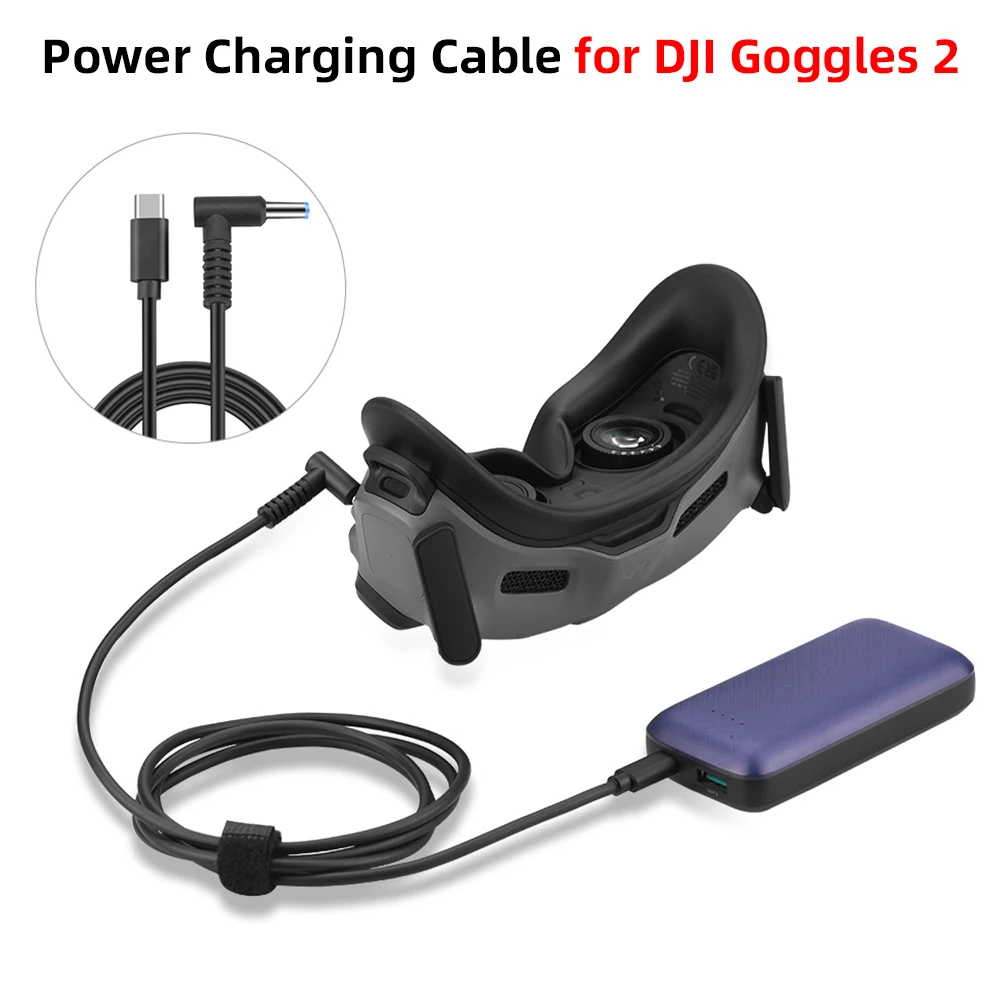 

Power Cable for DJI Goggles 2 Flying Glasses Charging Cable USB-PD Fast Charge Mobile Pwoer Supply Cable for DJI Avata Accessory