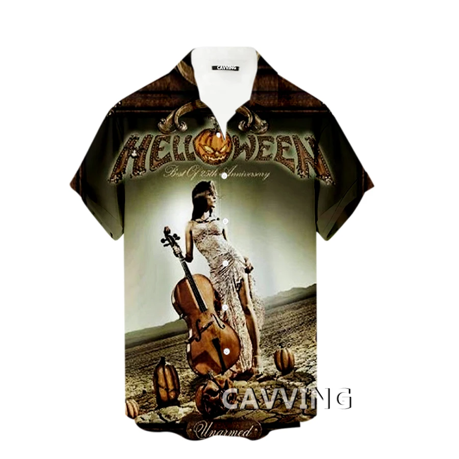 CAVVING 3D Printed  Helloween Band   Fashion Casual Shirts Men's /Women's  Short Sleeves Loose Breathable Shirts   T02 2