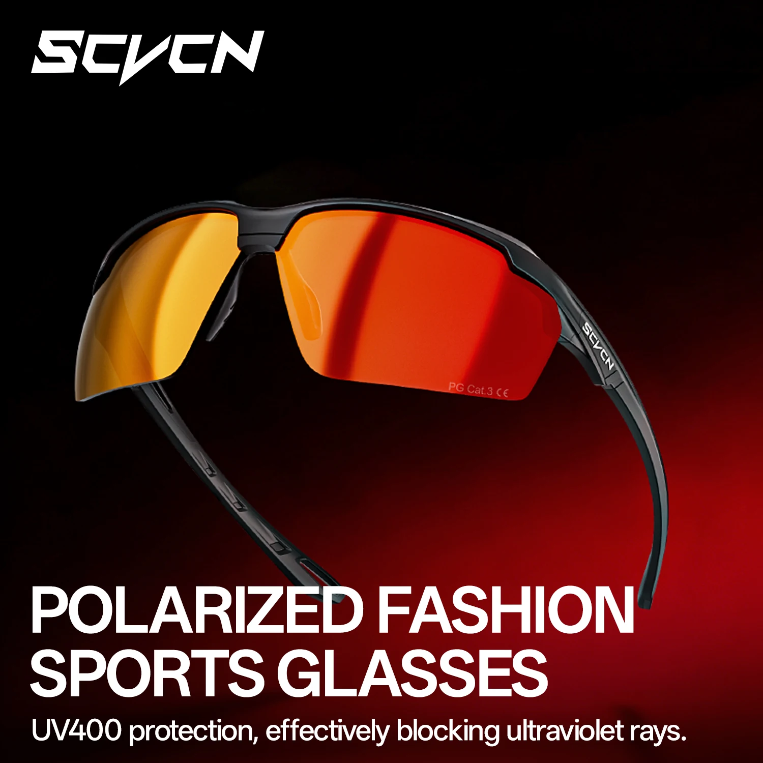 SCVCN UV400 편광 하이킹 선글라스 야외 스포츠 운전용 안경 세련된 낚시 안경 사이클링 러닝 스포츠 안경