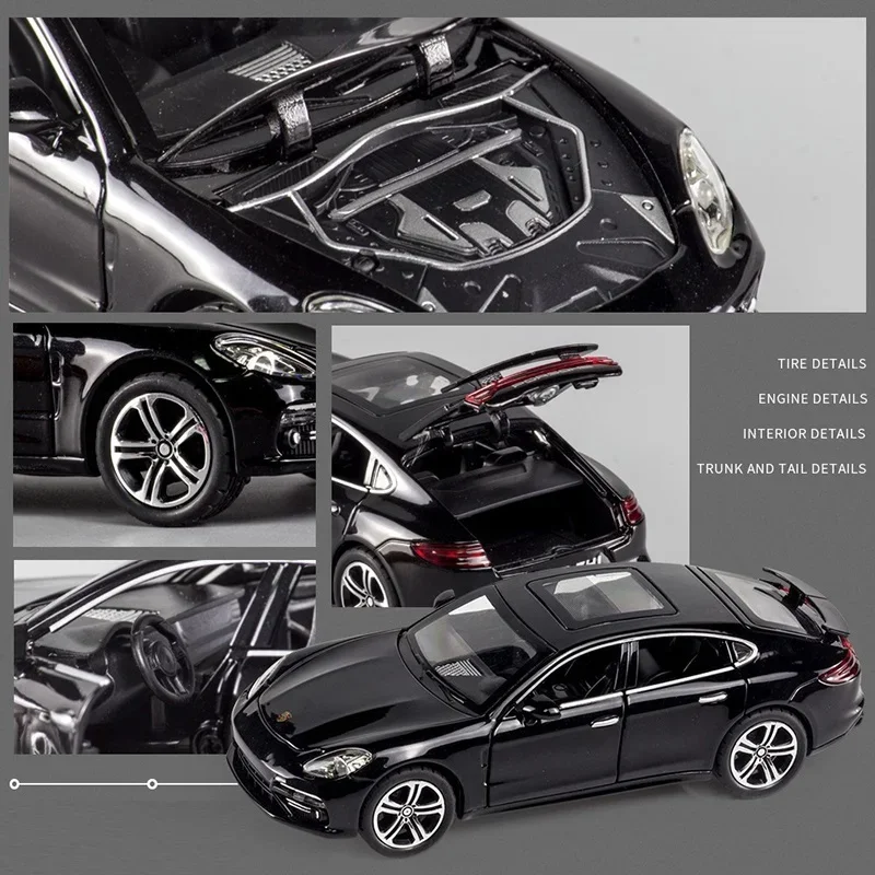 1:32 Porsche Panamera Diecasts Toy Cars Miniature Scale Alloy Simulation Vehicles Car Model Children Birthday Gifts Collection 5