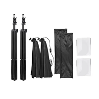 Andoer Studio Photography Softbox Kit with 70cm/28inch  Softbox * 2 + 2.1M Metal Tripod Stand * 2 for Live Streaming - Image 6
