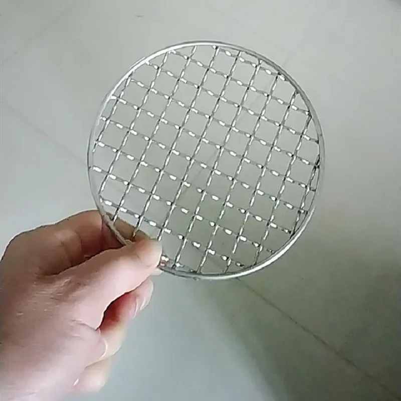 13-40.5cm Stainless Steel Barbecue Net Round Metal Filter BBQ Grate Grid Camping Picnic Kitchen Accessories Food Rack BBQ Net