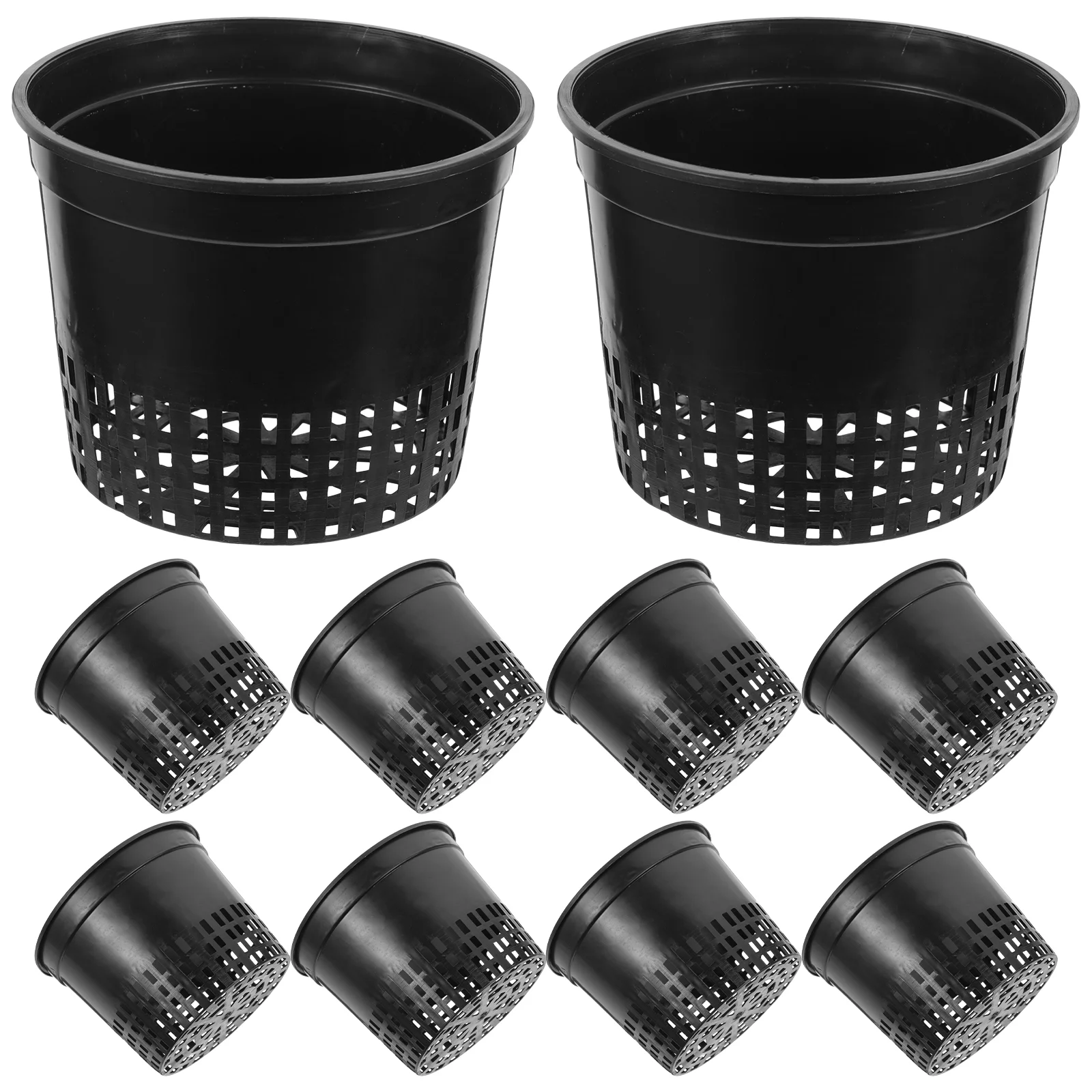 10pcs Net Pots Super Heavy Duty Cups Wide Lip Design Orchids Aquaponics Hydroponics Slotted Mesh Hydroponics Basket Container hydroponic flower pot plant pot