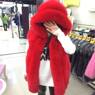 

Fashion High-end Slim Women Long Fur Coat