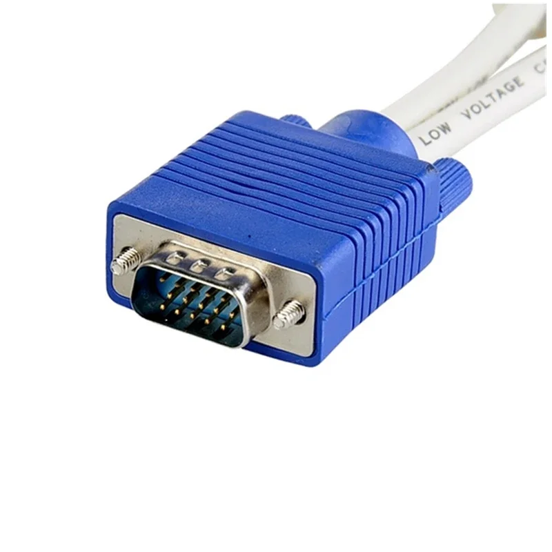 RGB VGA SVGA Male to 2 VGA two HDB15 Female Splitter Adapter extension Cable with core splitter adaptor connector converter