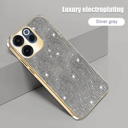 Luxurious Electroplated Water Ripple Shockproof Phone Case with Bumper Protection - OPPO Reno 15c (GRAY)