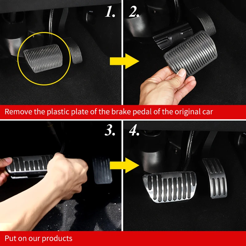 Non-Slip Car Foot Pedal Covers - No Drilling Required