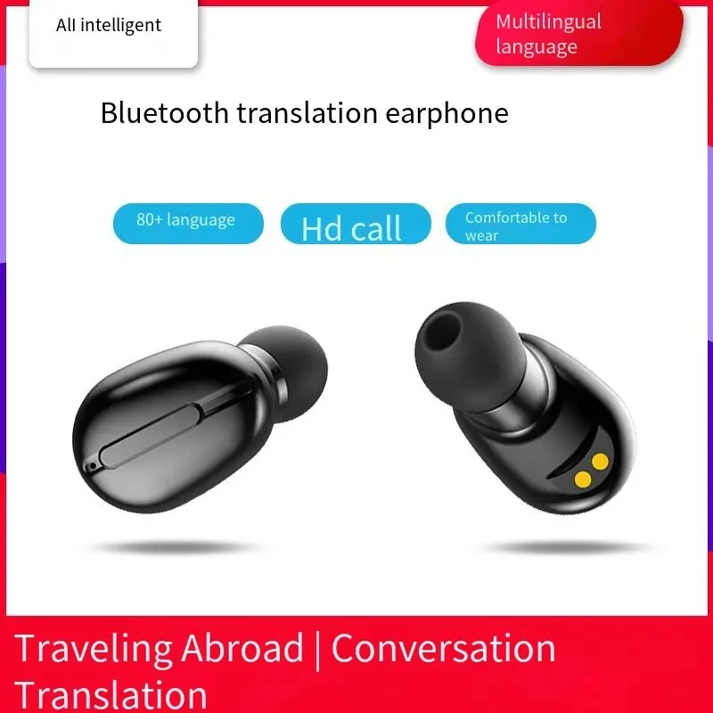 Protable Translator Headphones 80 Languages Instant Translated Smart Voice Translator Wireless Bluetooth Translate Earphone translator earbuds translator earphones