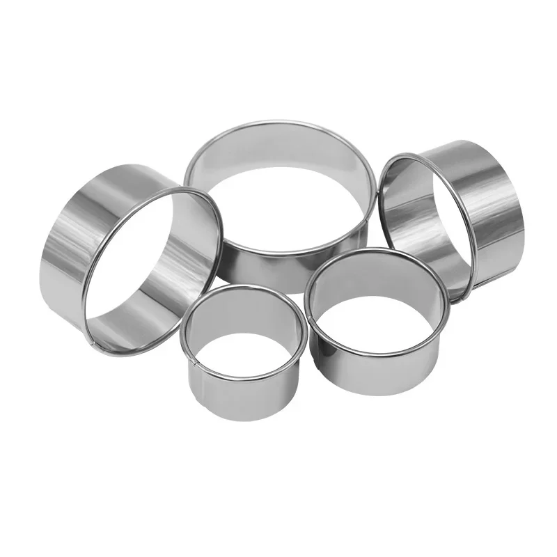 5/1Pcs Round Cookie Cutter Mold Stainless Steel DIY Dumplings Skin Cutter Baking Pastry Cake Biscuit Mould Kitchen Gadgets