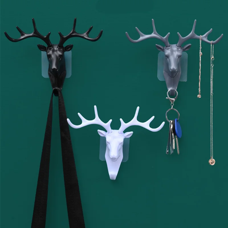 Wall Hook Hanger Resin Animal Deer Antlers