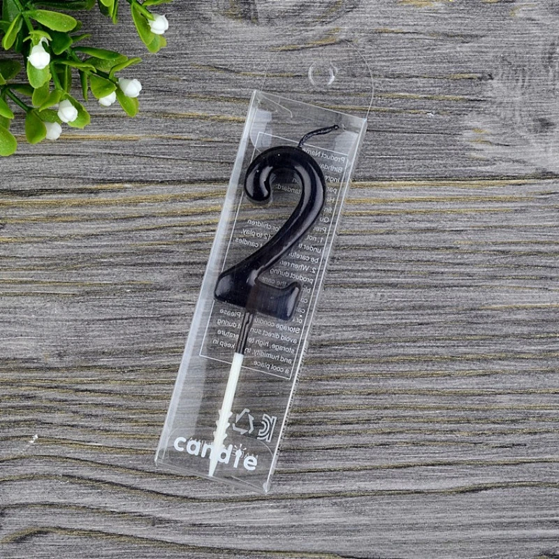 Number Birthday Candles 1 2 3 4 5 6 7 8 9 0 Black Color for Cake Party Supplies Decoration Cake