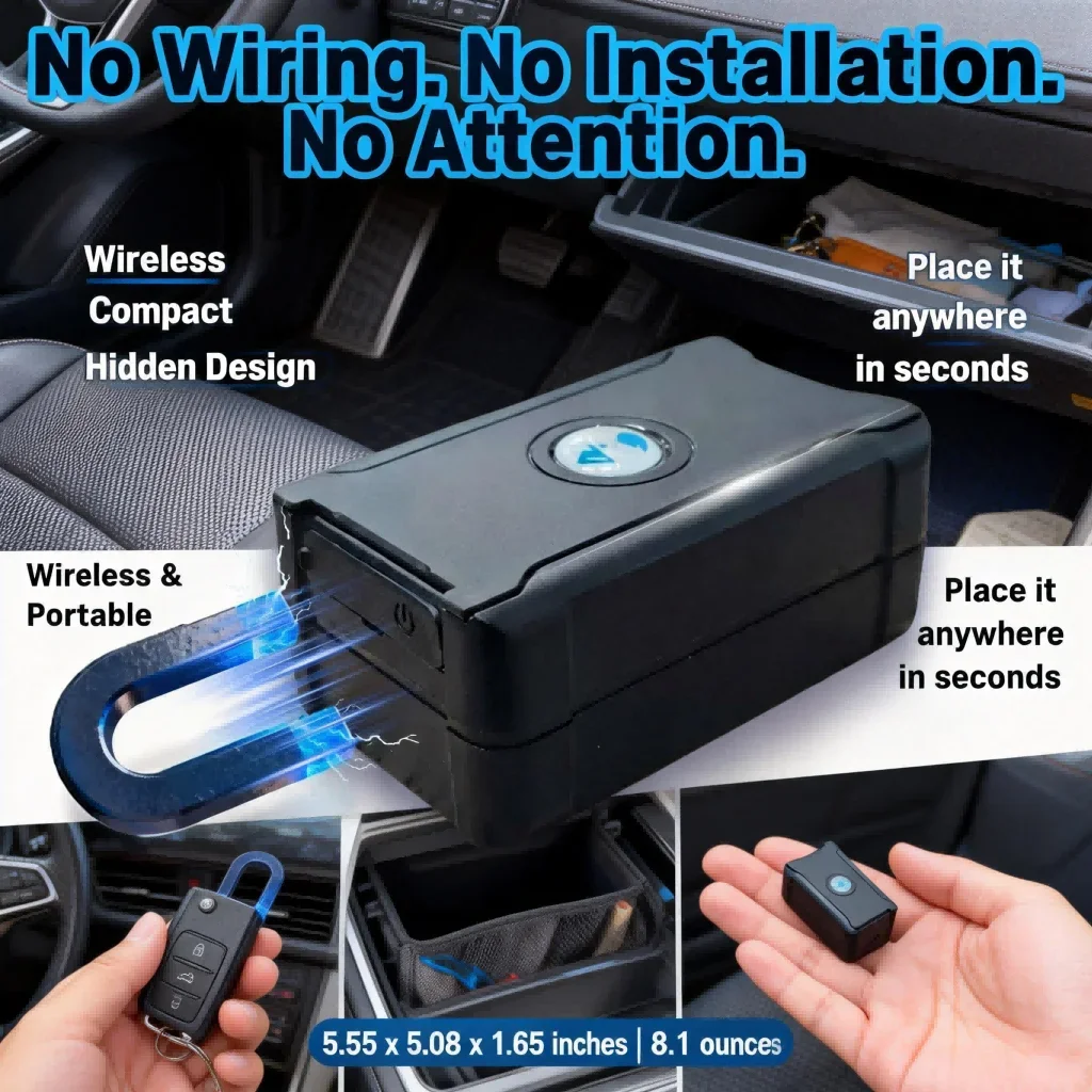Wireless GPS Tracker for Car Anti-Theft | Global Real-Time Vehicle Locator with IoT SIM | Vibration & Geo-Fence Alarm | 15+ Days 3