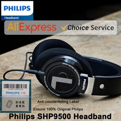 New Philips SHP9500 Headphones Computer Online Learning Earbuds Esports Game 3.5mm 6.3mm Universal  HiFi Stereo Wired Earphone