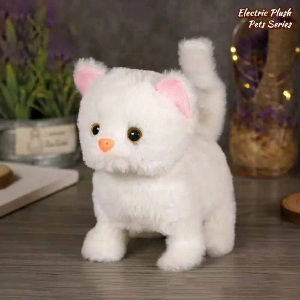 귀여운 시뮬레이션 로봇 고양이 인형, 인터랙티브 전동 고양이, 당신을 행복하게 만들어 줄 걷는 고양이 인형, 생일 선물로 좋아요