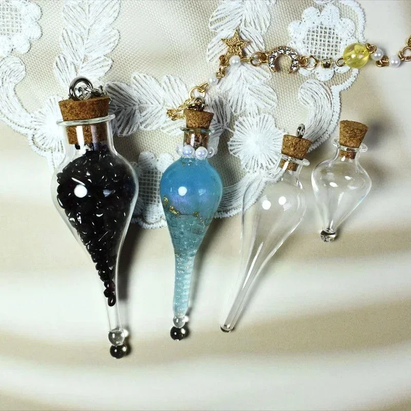 Fashion Magic Glass Perfume Bottle Pendants DIY Wishing Drifting
