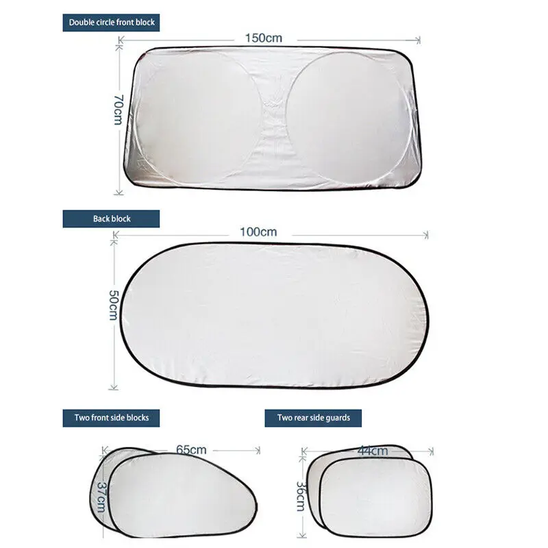 1Set Reflective Car Windscreen Sun Shade Foldable Sunshade UV Blind Visor Protector Exterior Accessories Windshield Sunshades