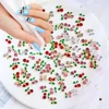 20pcs/bag 3D Cherry Design Nail Charms Red Cherry Crystal Rhinestone Nail Gems Glitter Diamond Stud Fruit Nail Art Decoration 1