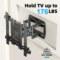 Full Motion TV Wall Mount Bracket For 50"-90" Articulating 8 Arms TV Wall Mount Stand Swivel Tilt Bracket TV, Max VESA 600x500mm - Image 2
