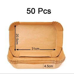 Disposable Air Fryer Cooking and Baking Paper Liners - Greaseproof and Heat-resistant (31cm 50pcs)