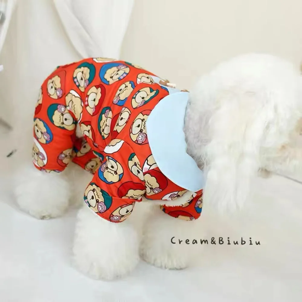 Pijama doce Kawaii para animais de estimação, desenho animado, macacão  listrado, roupas para cães pequenos, gatinho e cachorro, camisa fofa,  primavera e outono - AliExpress