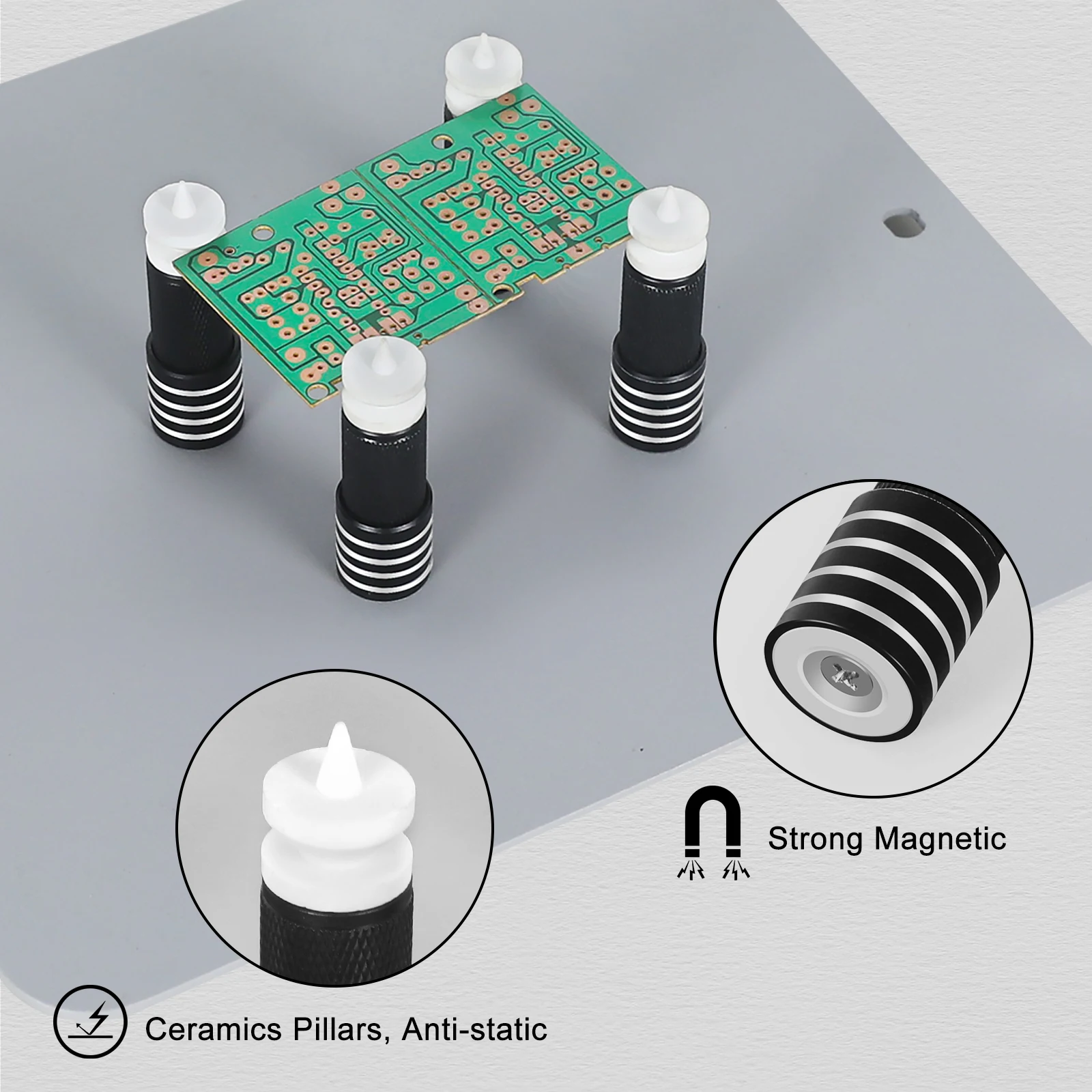 NEWACALOX Magnetic PCB Board Fixed Clip Flexible Arm Welding Auxiliary Tool Soldering Third Hand Welding Positioner Holder soldering helping hands