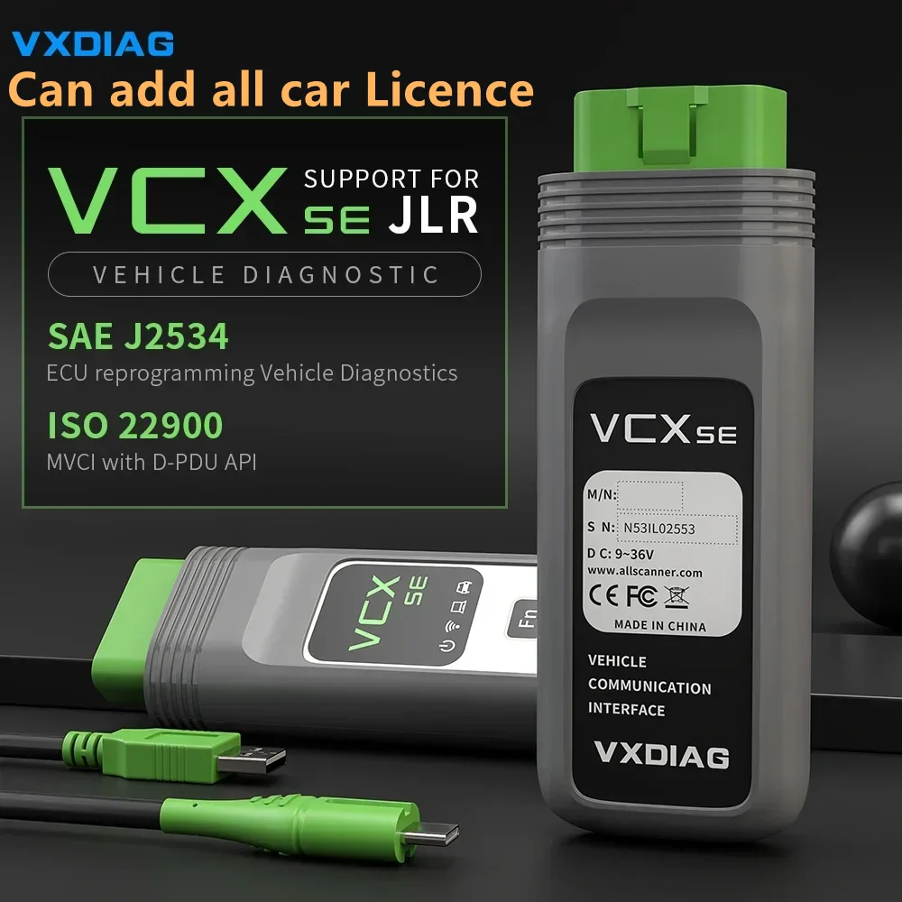 

VXDIAG VCX SE for JLR DoIP Car OBD2 Diagnostic Scanner J2534 Programming Coding Active Test SDD Pathfinder can add licences