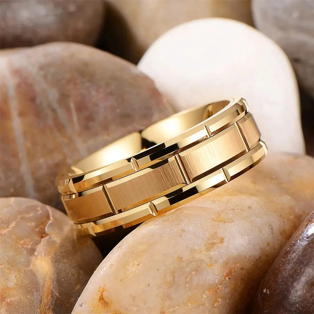 Personalized Matching Promise Rings For Couples - Stainless Steel, Custom Engraving, Gift Box, His & Hers Set - View #7