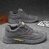 Men's Casual Outdoor Work Shoes Low Top Wear-Resistant Spring Autumn Seasonal Lace-Up Ankle-Length Fashionable Footwear