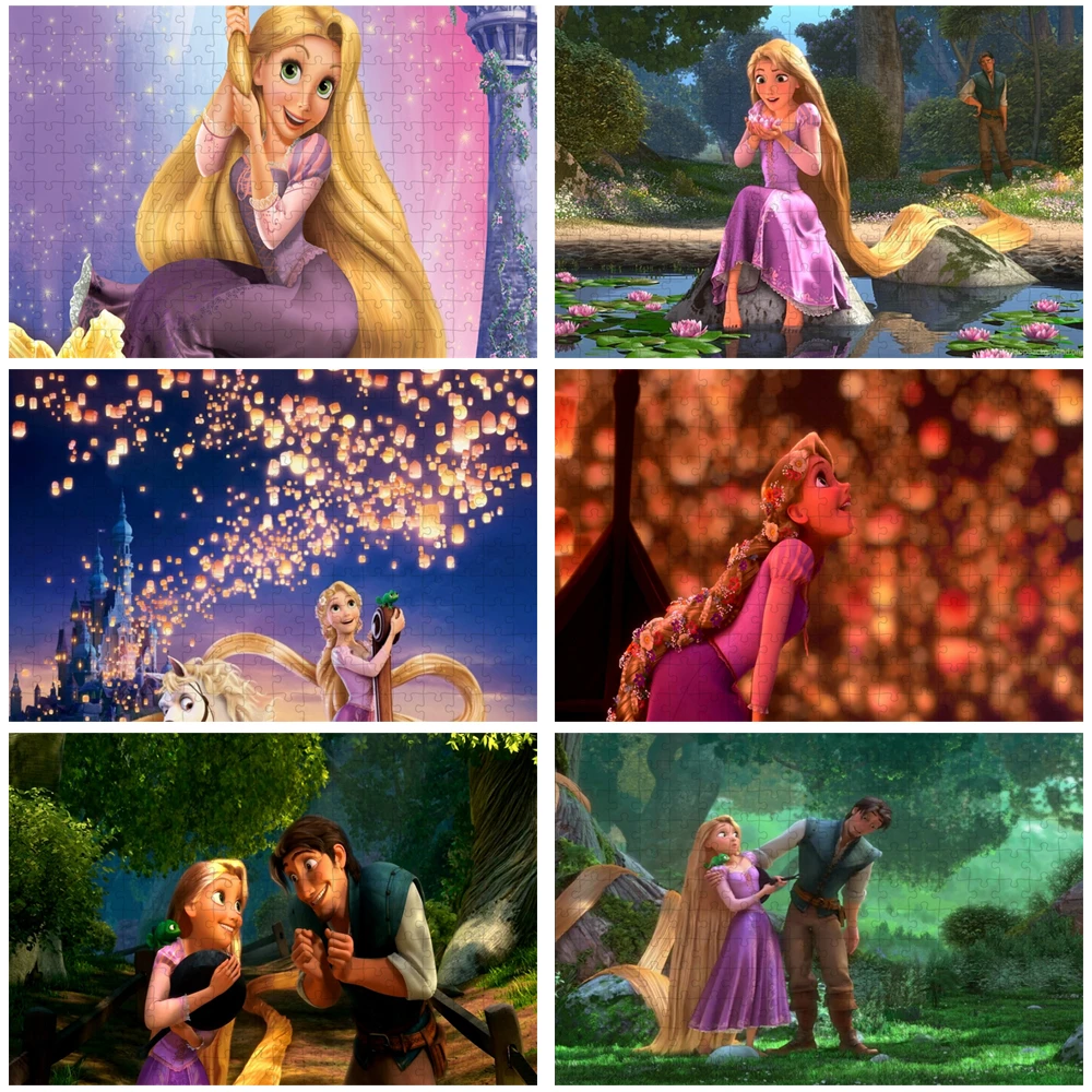 Rapunzel rompecabezas de película de dibujos de Disney, de princesas y Princesas Disney| - AliExpress