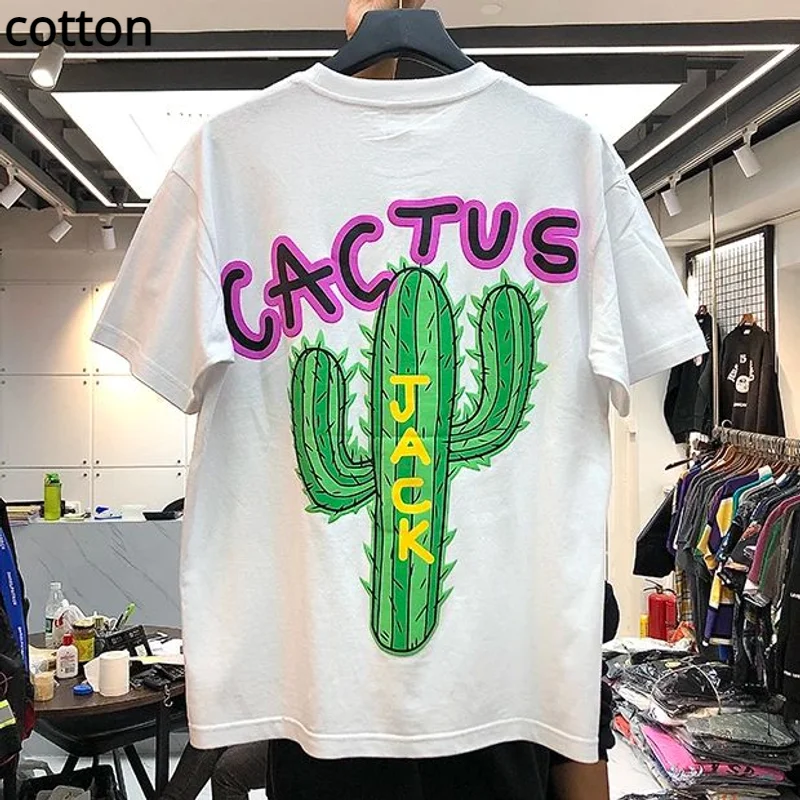 

New luxury Cactus Jack Hip Hop Tshirts Travis 2023 Men's Hip Hop Cotton T-Shirt Streetwear Tee Top