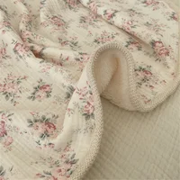 Couverture en Mousseline à Imprimé Floral pour Bébé, Couette pour l'Été, Couette pour Nourrisson, Juste de Sieste, Literie d'Hiver 2