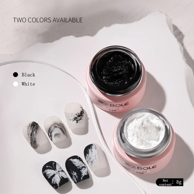 BOLE Gypsum Nail Gel Polish 8ML Wash Free 3D Micro Sculpture Nail Art Painting UV Gel Varnish Manicure Decorations