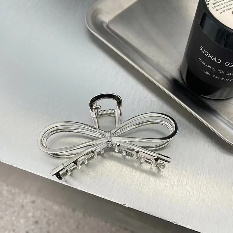 Elegant Bow Metal Hair Claw Clip 2