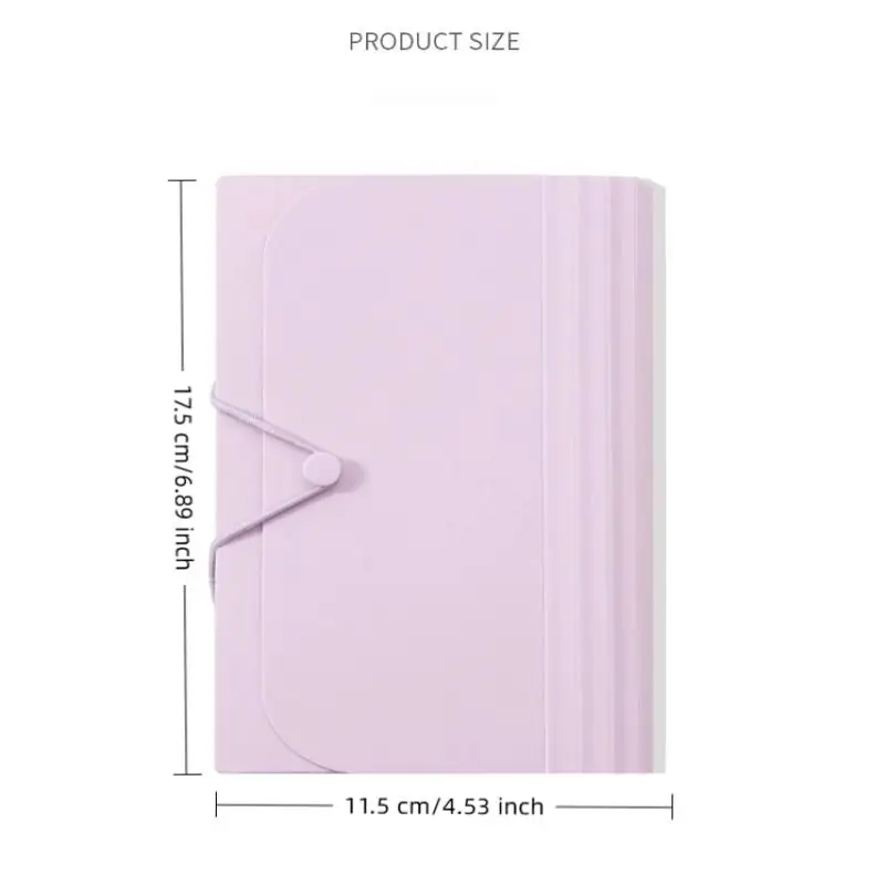 A6 오르간 백 직사각형 네일 아트 스탬핑 플레이트 홀더 7슬롯 빈 템플릿 보관 오거나이저 북릿 네일 플레이트 케이스