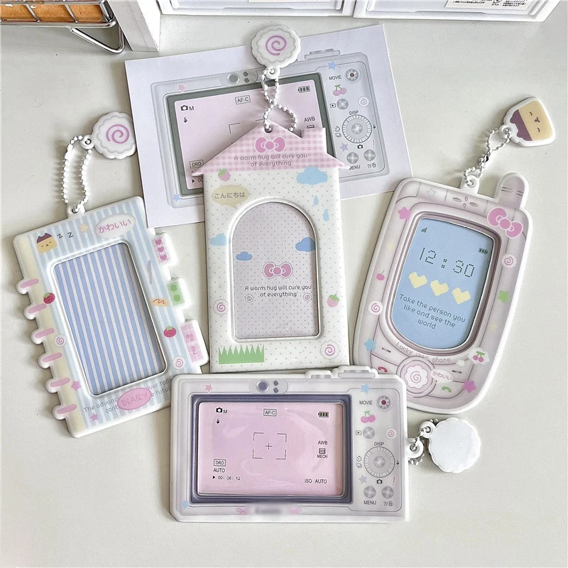 Card holder Credit card holder Photo card holder Card protector Idol card protector Memory card protector 3 inch Photo Card Holder Kpop Idol Photocard Holder ID Card Student Protecter School Stationery Bag Pendant