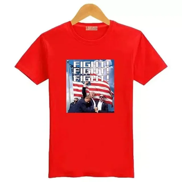 Trump Vance 2024 Outlaw Hillbilly US Flag Vintage T-Shirt for Men Cotton 100% Summer Tops Women 5