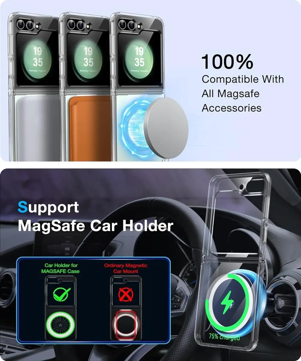 Magsafe Magnetic Wireless Charging Clear Shockproof Case Cover