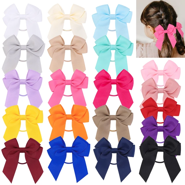 Kids Hair Accessories Bow Hair Tie  Hair Ribbons Accessories Girls - 20pcs  Baby - Aliexpress