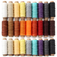 Polyester Flat Waxed Thread 150D 1mm – 50 Yards Leather Sewing Cord for Leathercraft, Bookbinding & Hand Stitching